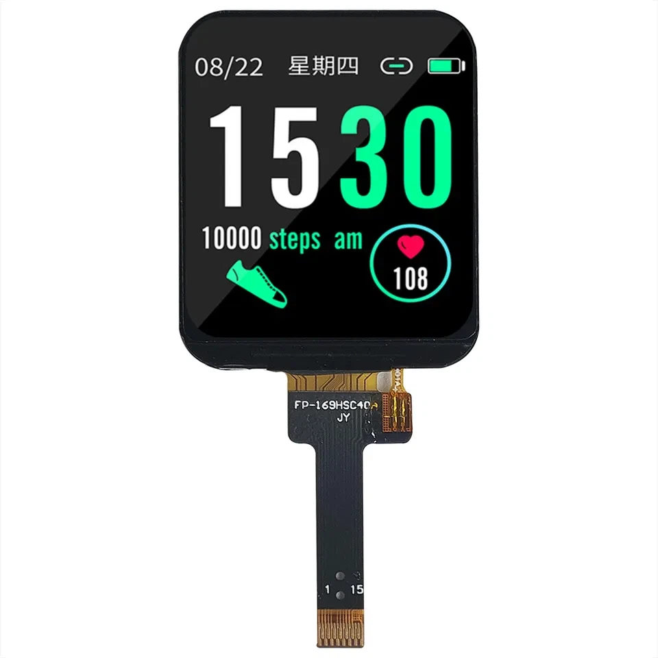 Pantalla LCD Tft de reloj inteligente de 1,69 pulgadas 240X280
