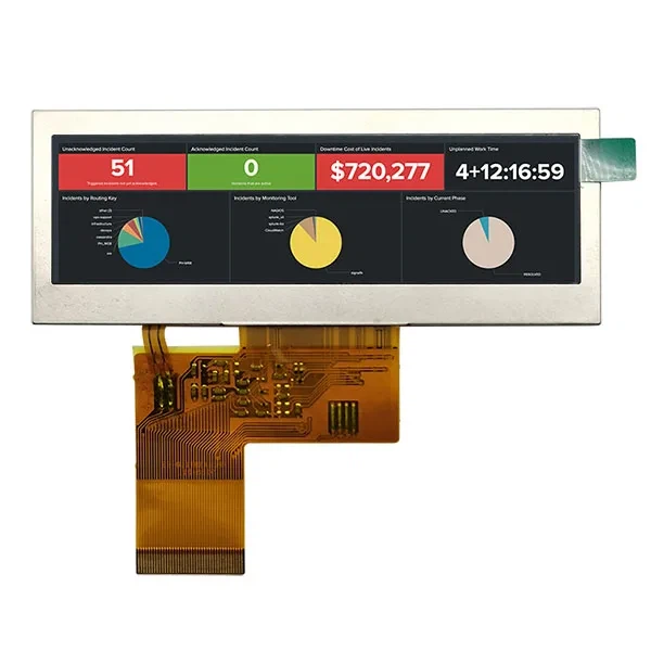 Panel LCD con barra de interfaz RGB de 3,9 pulgadas y 480x128 40 pines
