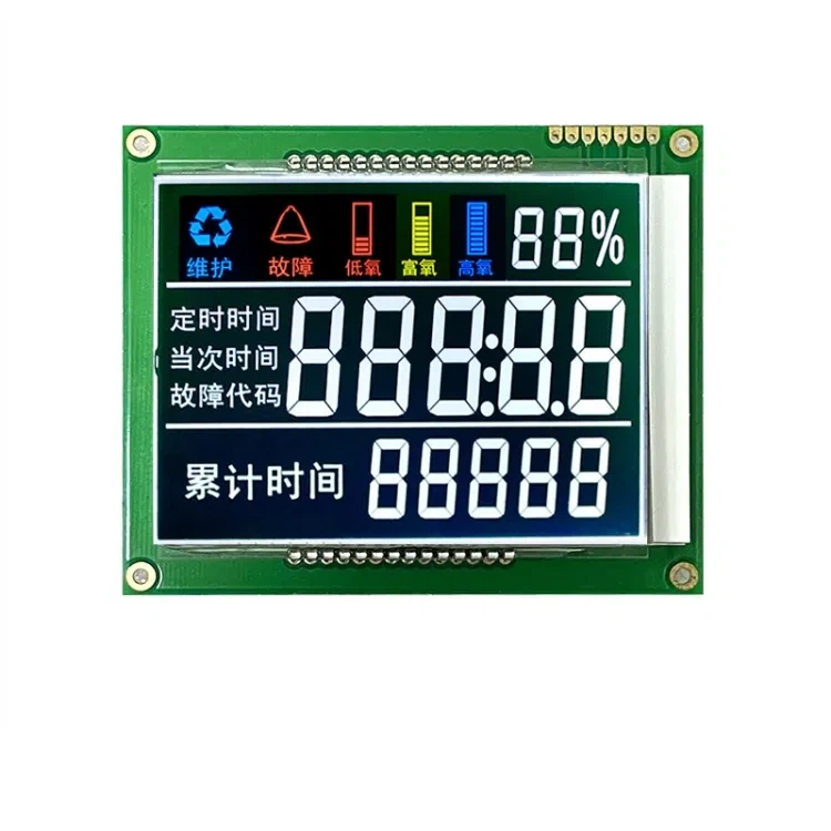 Pantalla Lcd de 7 segmentos para medidor de energía con termostato