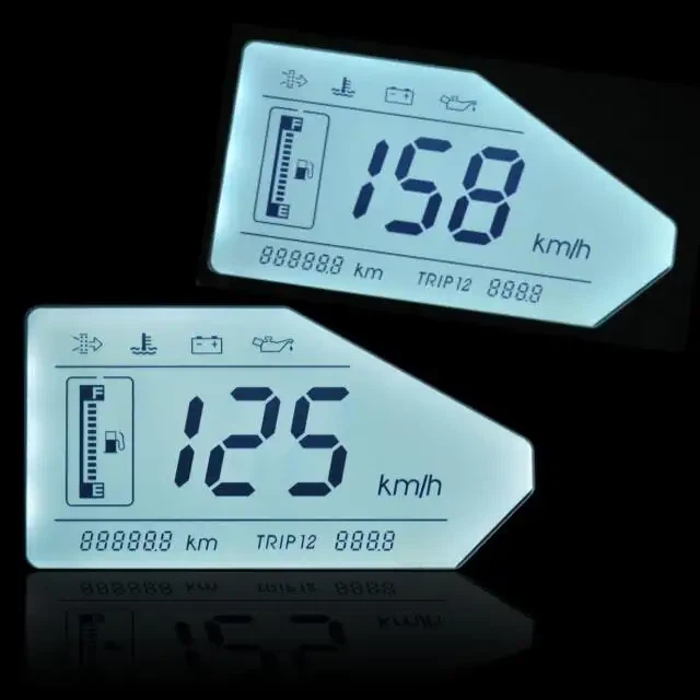 Pantalla Lcd transparente positiva de 7 segmentos
